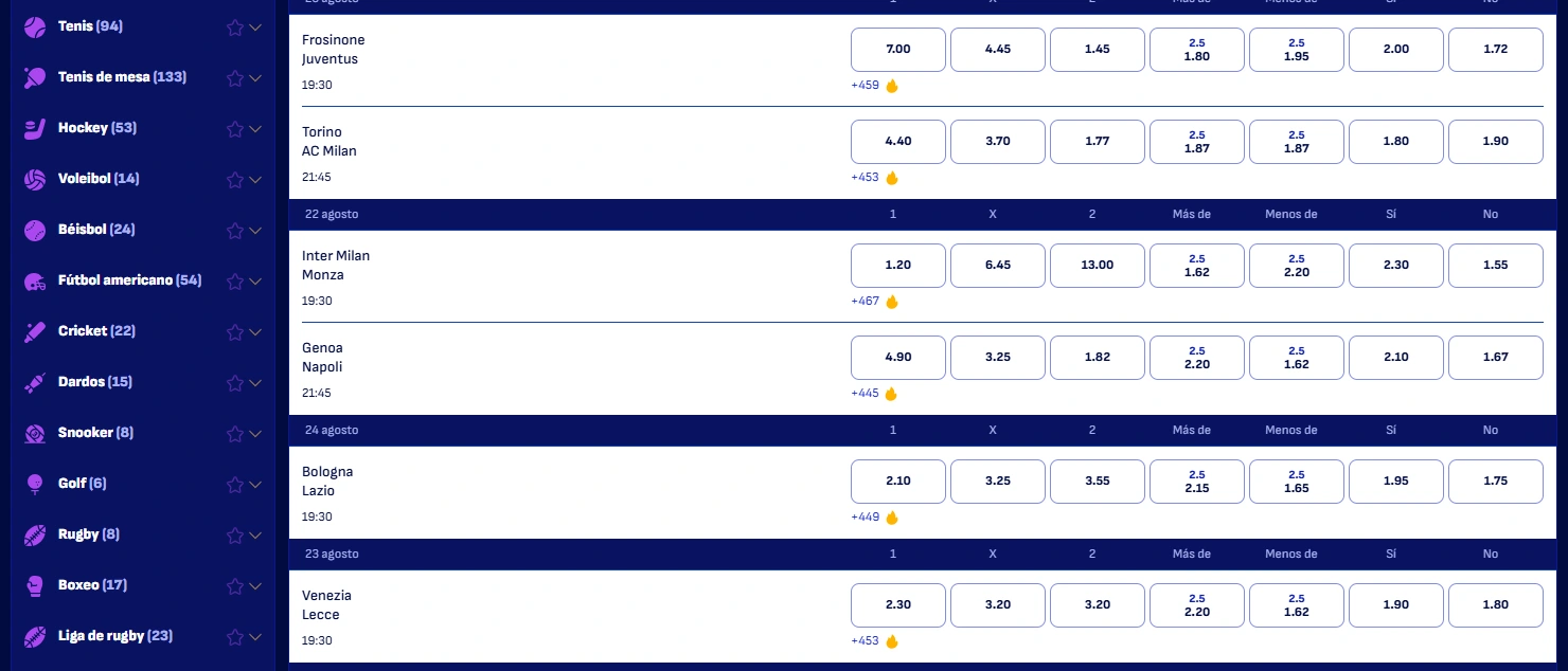 wonaco casino sport